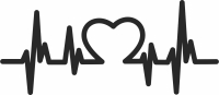 love beats heart sign - fichier DXF SVG CDR coupe, prêt à découper pour plasma routeur laser