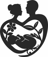 Family love wall decor - For Laser Cut DXF CDR SVG Files - free download