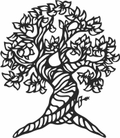 tree art - For Laser Cut DXF CDR SVG Files - free download