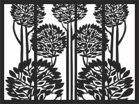 decorative wall tree panels - For Laser Cut DXF CDR SVG Files - free download