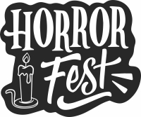 Horror Fest halloween clipart - For Laser Cut DXF CDR SVG Files - free download