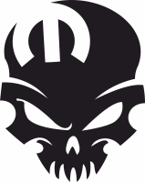 Mopar Skull - Para archivos DXF CDR SVG cortados con láser - descarga gratuita