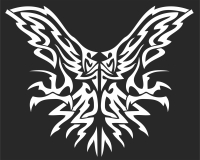 Phoenix bird logo - Para archivos DXF CDR SVG cortados con láser - descarga gratuita