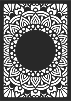 mandala wall panel design - Para archivos DXF CDR SVG cortados con láser - descarga gratuita