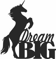dream big horse clipart - Para archivos DXF CDR SVG cortados con láser - descarga gratuita