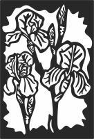 flowers wall art - For Laser Cut DXF CDR SVG Files - free download
