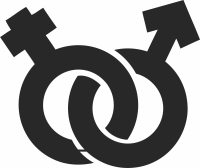 Sex Symbol - Para archivos DXF CDR SVG cortados con láser - descarga gratuita