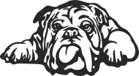 Bull dog clipart - Para archivos DXF CDR SVG cortados con láser - descarga gratuita