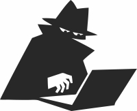 spy theft vector silhouette - For Laser Cut DXF CDR SVG Files - free download