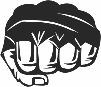 mma taped fist hands clipart - For Laser Cut DXF CDR SVG Files - free download
