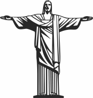 christ the redeemer statue - For Laser Cut DXF CDR SVG Files - free download