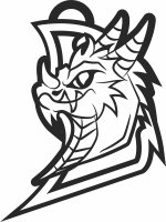 Dragon head clipart - For Laser Cut DXF CDR SVG Files - free download