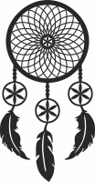 Dream catcher wall sign - For Laser Cut DXF CDR SVG Files - free download