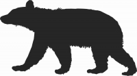 Animal Bear silhouette - For Laser Cut DXF CDR SVG Files - free download