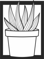 Potted plants snake home decor- For Laser Cut DXF CDR SVG Files - free download