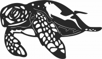 Sea turtle  - For Laser Cut DXF CDR SVG Files - free download