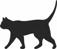 Cat Outline - For Laser Cut DXF CDR SVG Files - free download
