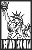 Estatua de la libertad estatua nueva york decoración para el hogar - Para archivos DXF CDR SVG cortados con láser - descarga gratuita