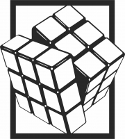 Magia, rompecabezas, cubo clipart- Para archivos DXF CDR SVG cortados con láser - descarga gratuita