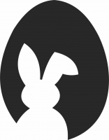 Conception de lapin oeuf de Pâques - pour les fichiers SVG DXF CDR découpés au Laser - téléchargement gratuit