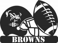 Cleveland Browns NFL helmet LOGO - For Laser Cut DXF CDR SVG Files - free download