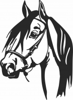 Horse face scene clipart- For Laser Cut DXF CDR SVG Files - free download