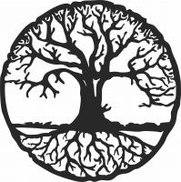 Arte de la pared del árbol de la vida espiritual- Para archivos DXF CDR SVG cortados con láser - descarga gratuita