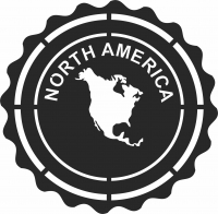 North america plaque sign  - For Laser Cut DXF CDR SVG Files - free download
