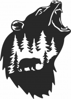 Jungle Bear - For Laser Cut DXF CDR SVG Files - free download
