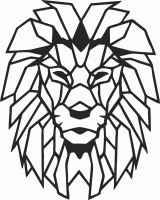 Lion Polygon - For Laser Cut DXF CDR SVG Files - free download