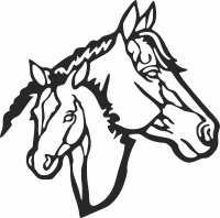 Horse scene art - For Laser Cut DXF CDR SVG Files - free download