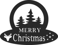 Merry Christmas - Plasma Laser DXF SVG Cut File