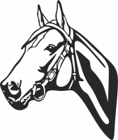 Horse face clipart- For Laser Cut DXF CDR SVG Files - free download