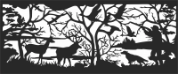Escena de caza del bosque de ciervos alces- Para archivos DXF CDR SVG cortados con láser - descarga gratuita