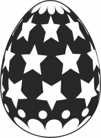 Easter egg stars design- For Laser Cut DXF CDR SVG Files - free download