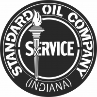 Signo del logotipo de Indiana Standard Oil Company  - Para archivos DXF CDR SVG cortados con láser - descarga gratuita