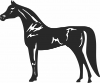 Clipart cheval arabe - pour les fichiers SVG DXF CDR découpés au Laser - téléchargement gratuit