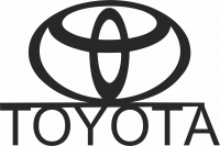 Signe de logo mural Toyota - pour les fichiers SVG DXF CDR découpés au Laser - téléchargement gratuit