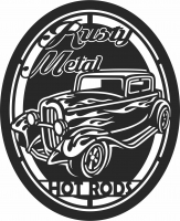 Hot rods classic car  - For Laser Cut DXF CDR SVG Files - free download