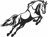 Horse jumping clipart- For Laser Cut DXF CDR SVG Files - free download
