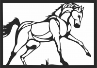 Pattern horse - For Laser Cut DXF CDR SVG Files - free download