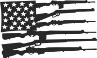 Armes américaines - pour les fichiers SVG DXF CDR découpés au Laser - téléchargement gratuit