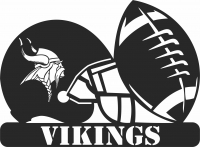 Minnesota Vikings NFL helmet LOGO - For Laser Cut DXF CDR SVG Files - free download
