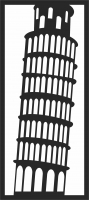 The leaning tower wall decor- For Laser Cut DXF CDR SVG Files - free download