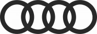 Silhouette de logo Audi- pour les fichiers SVG DXF CDR découpés au Laser - téléchargement gratuit