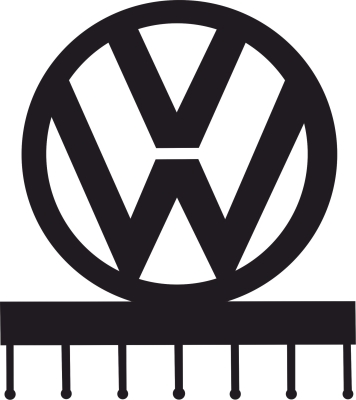 volkswagen Wall Hooks keys holder - Para archivos DXF CDR SVG cortados con láser - descarga gratuita