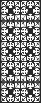 Wall Screen decorative Door Pattern - For Laser Cut DXF CDR SVG Files - free download