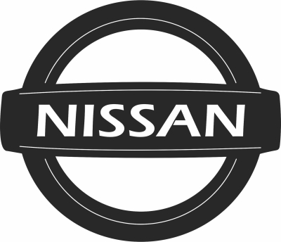 Nissan logo - fichier DXF SVG CDR coupe, prêt à découper pour plasma routeur laser