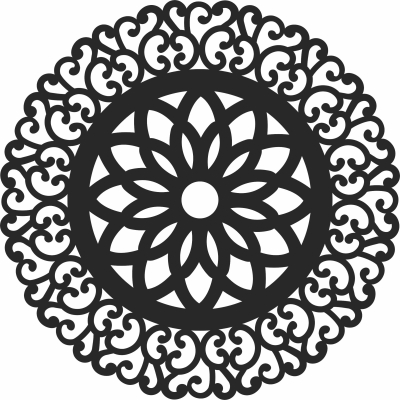 mandala wall decor - For Laser Cut DXF CDR SVG Files - free download