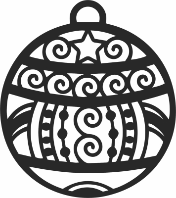 christmas ornament - For Laser Cut DXF CDR SVG Files - free download